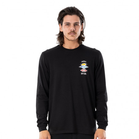 SWEAT RIPCURL SEARCH ESSENTIAL MANCHES LONGUES NOIR