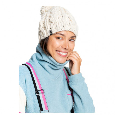 Bonnet ROXY WINTERBEANIE FEMME Blanc