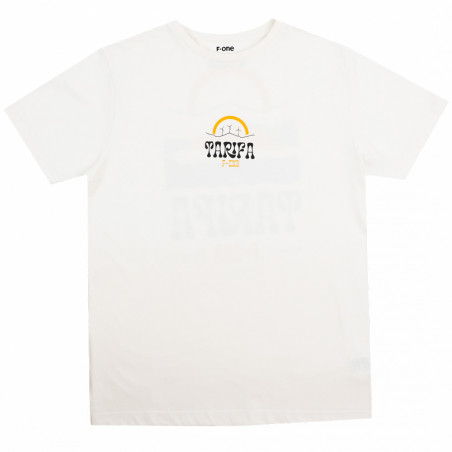 T SHIRT DESTINATION TARIFA F ONE BLANC