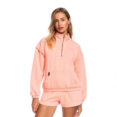 Sweat Locals Only demi-zip Corail Roxy