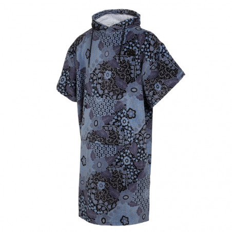 Poncho Mystic Velours AOP 2023 bleu / noir