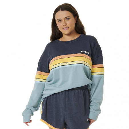 SWEAT FEMME RIP CURL REVIVAL CREW BLEU