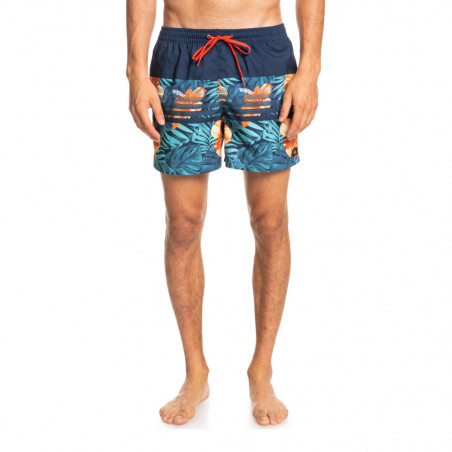 Boardshorts everyday floral stripe bleu marine Quiksilver