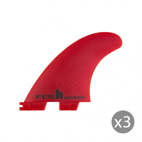 Ailerons SURF FCS II Accelerator Neo Glass Rouge Thruster