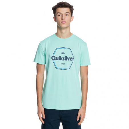 T-SHIRT QUIKSILVER HARDWIRED BLEU CLAIR