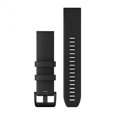 Bracelets de montre QuickFit - 22mm - Silicone - Fermoire en Acier Inoxydable Noir - GARMIN