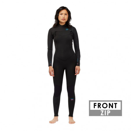 Combinaison Femme Billabong Synergy 3/2 frontzip noir