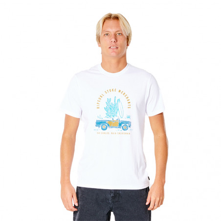 T-shirt Drifter Blanc Rip Curl