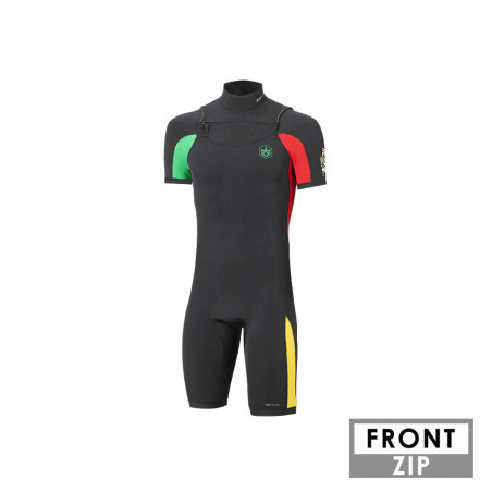 Shorty MANERA LINE UP Frontzip 2/2 RASTA