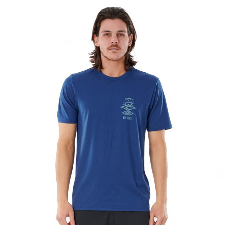 WETSHIRT RIP CURL SEARCHERS MANCHES COURTES BLEU