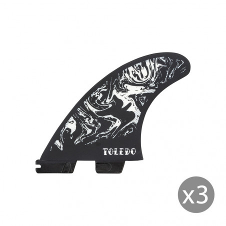 Ailerons SURF FCS II Felipe Toledo PC black/white Thruster