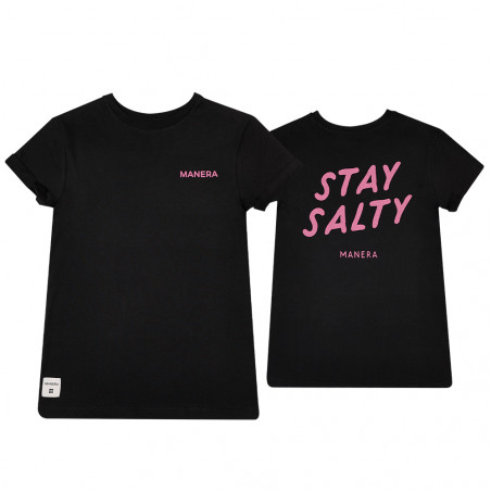 T-SHIRT MANERA FEMME STAY SALTY NOIR