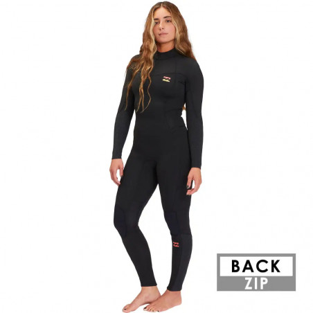 COMBINAISON FEMME BILLABONG SYNERGY 5/4 BACKZIP NOIR