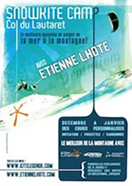 Stage de snowkite avec Etienne Lhote