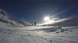 Snowkite à l'Alpe d'Huez