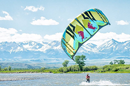 Du kite sur la rivière Yellowstone